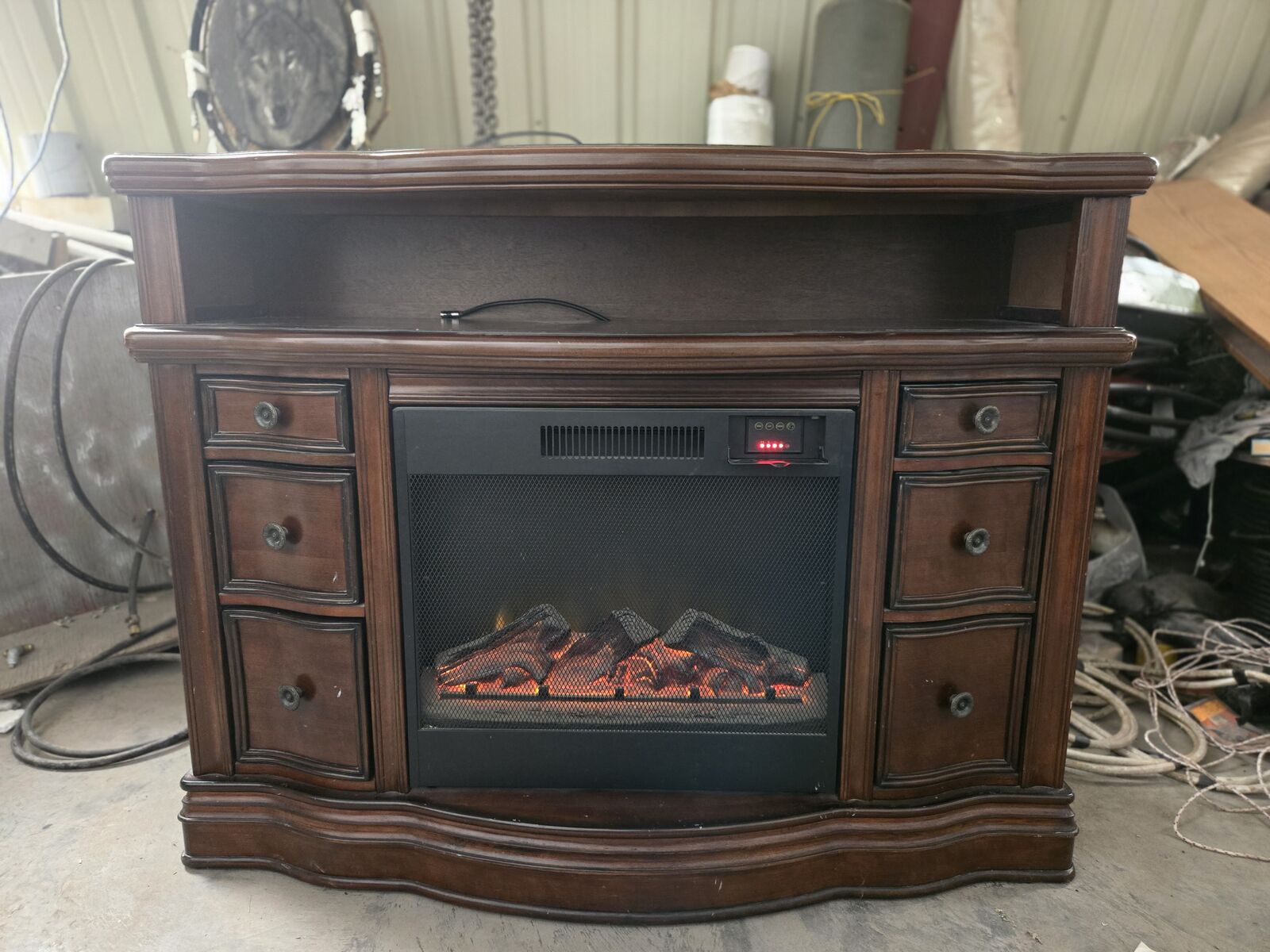 TV stand fire place
