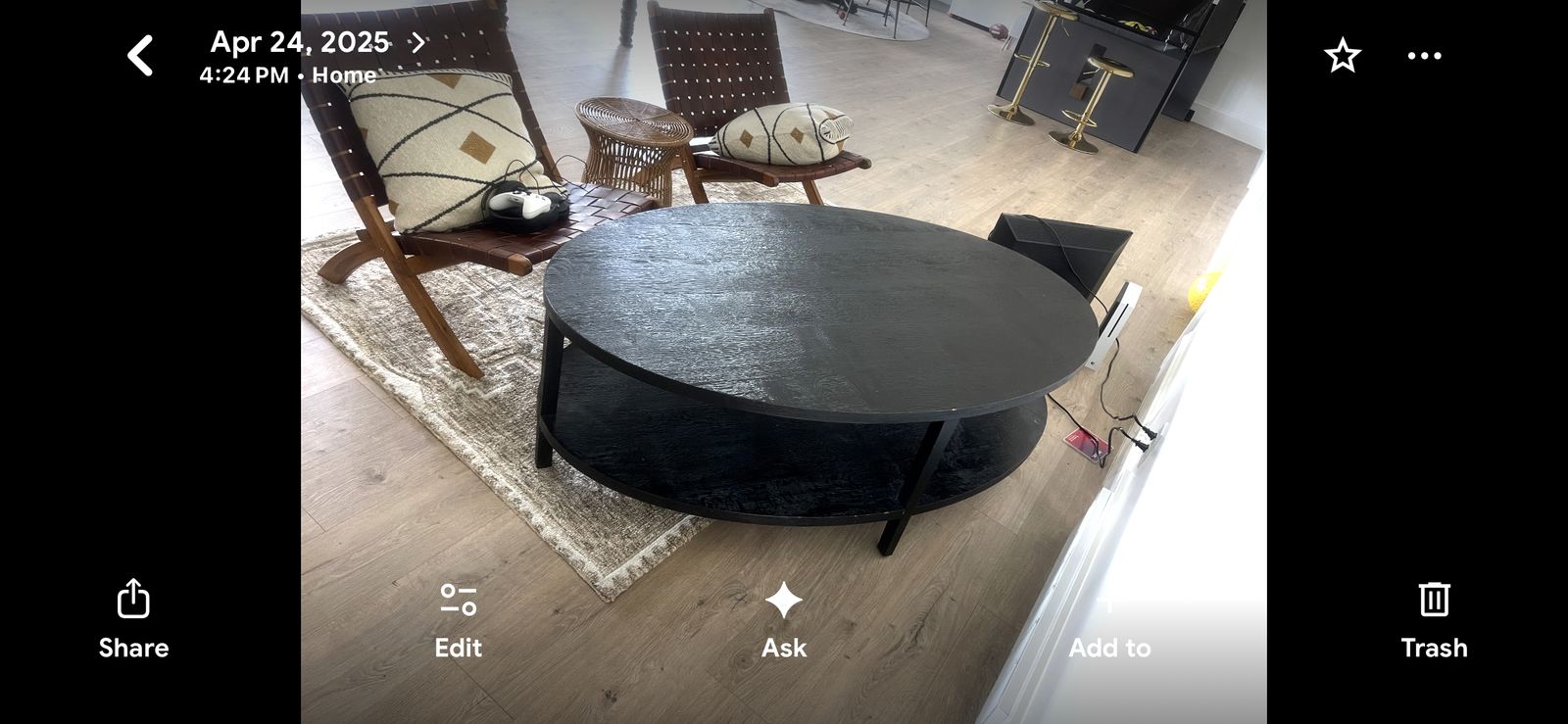 Crate ANd Barrell Ebony Table