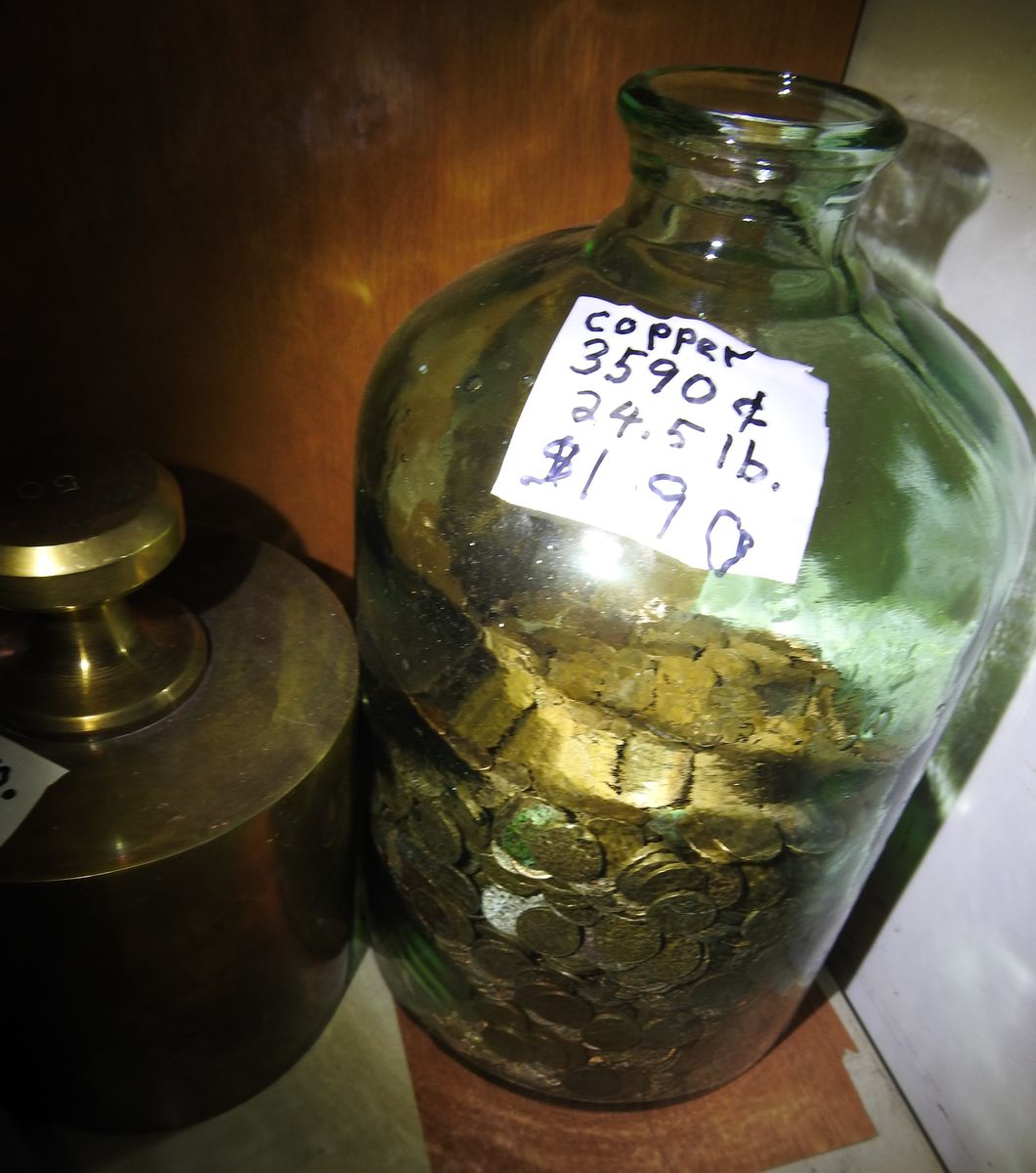 3590 copper pennys 24..5 lbs