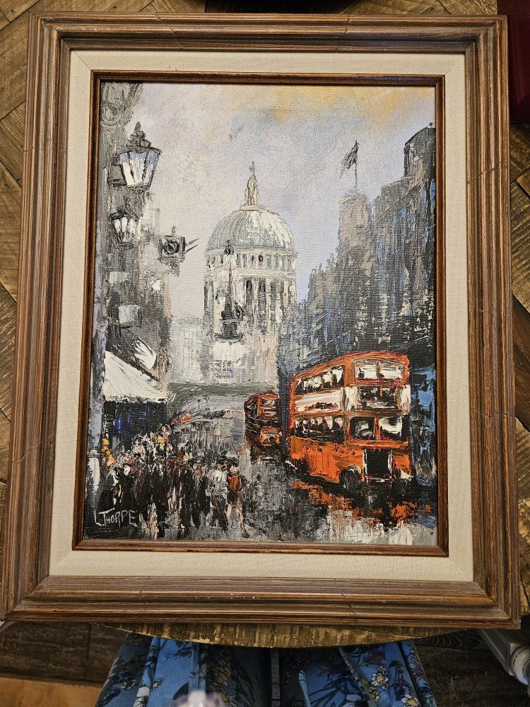 L. Thorpe Original Oil Painting London Beautiful! 16x20 Canvas
