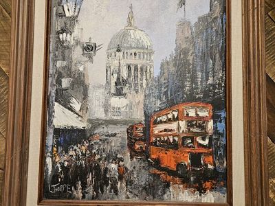 L. Thorpe Original Oil Painting London Beautiful! 16x20 Canvas