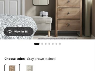 IKEA STOREMOLLA 5-Drawer Tall Dresser Gray-Brown Stained