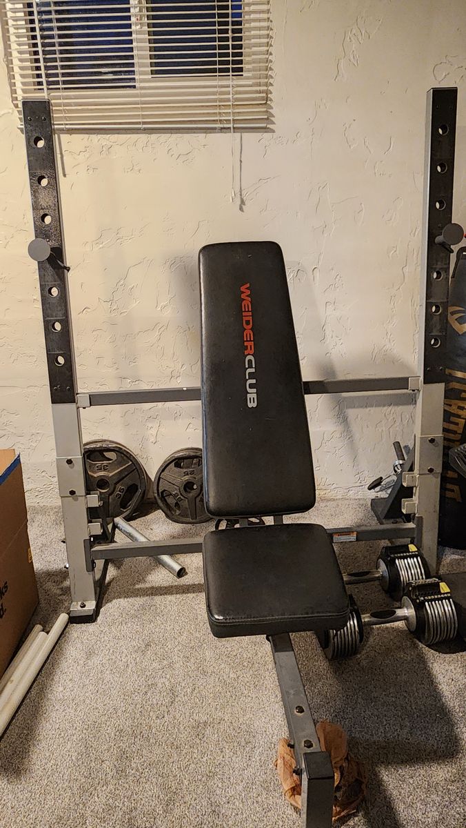 Adjustable Weight Bench Rack - Weider Club - NO Weights or Bar