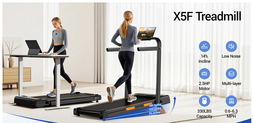 NEW--X5F MOTORIZED TREADMILL