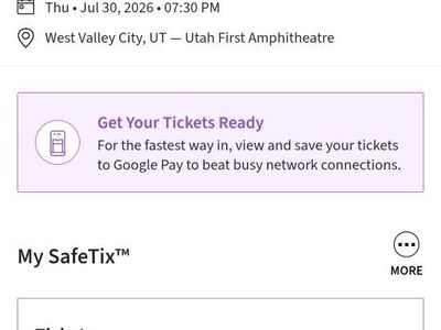 Sarah McLachlan tickets, 2x Sec. 301
