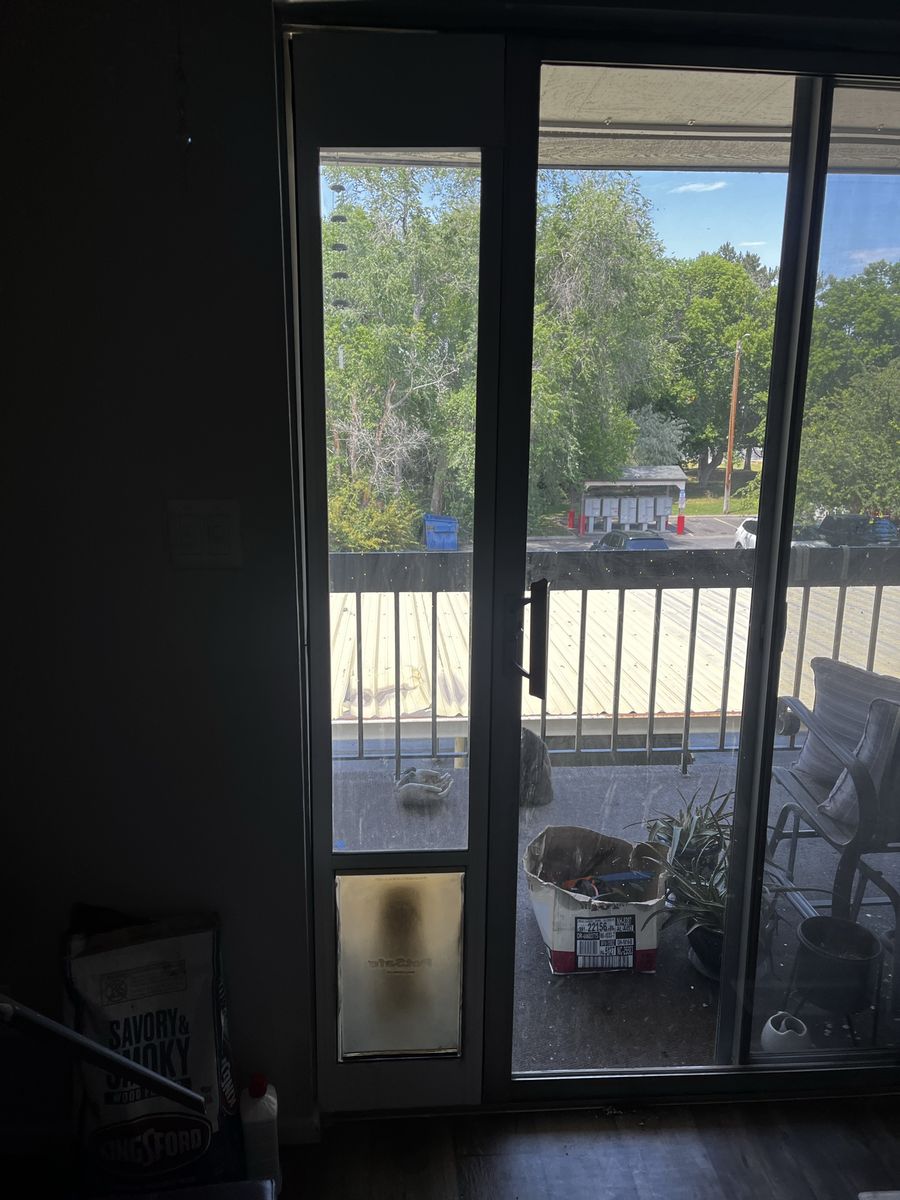 Patio Sliding Glass Door with Built-In Pet Door