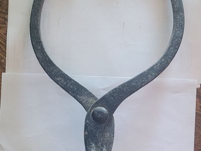 Vintage Blacksmith Tongs - Fireplace Tools - Rustic Farmhouse Decor - 19" Long