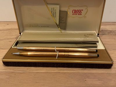 Vintage Cross 14kt Gold Pen and Pencil Set