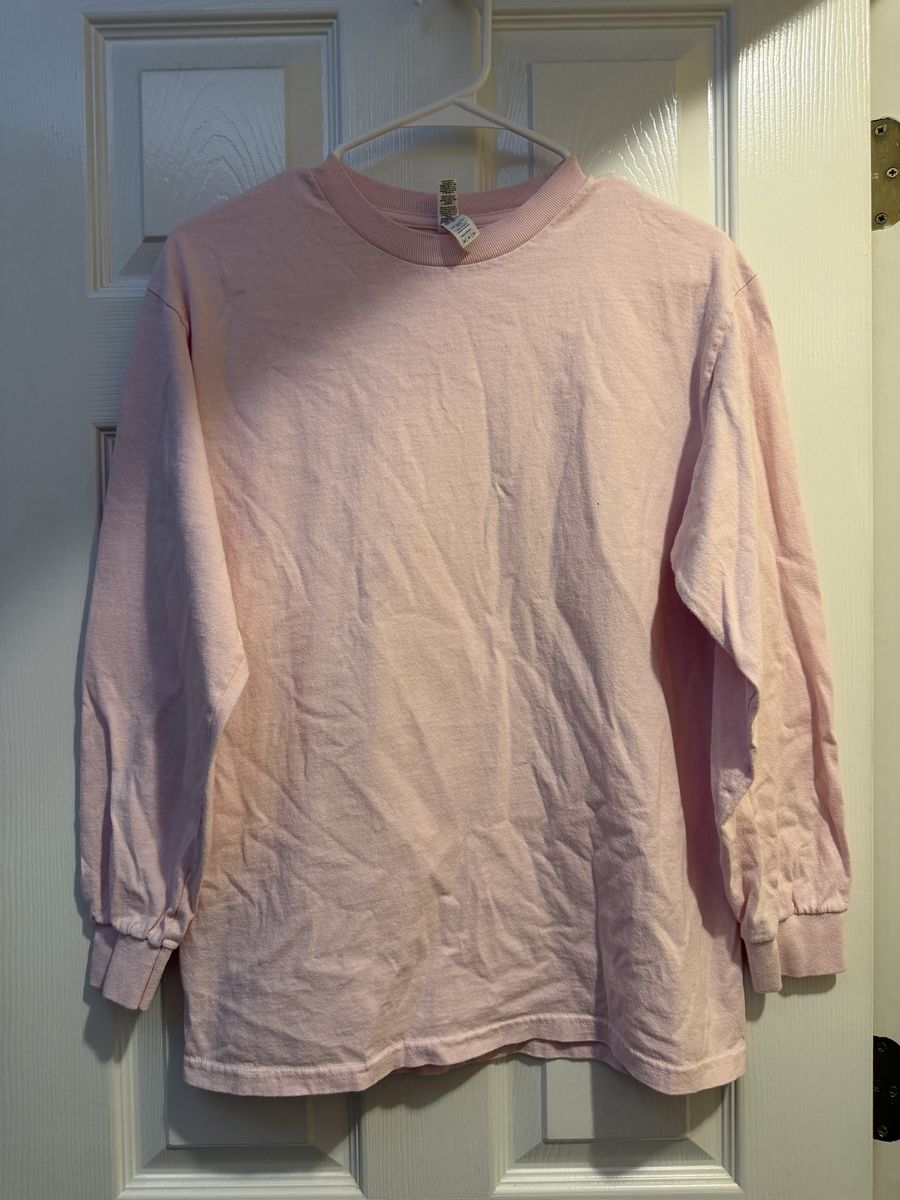 Plain ALSTYLE Apparel & Activewear Classic Long Sleeve T-Shirt - Pink, Size M