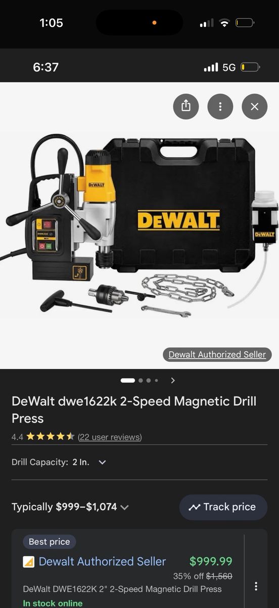 DeWalt Mag Drill