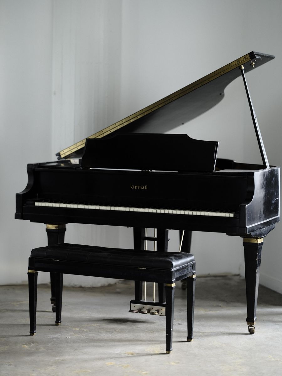 Kimball Baby Grand Piano with Bench - Black Lacquer Finish