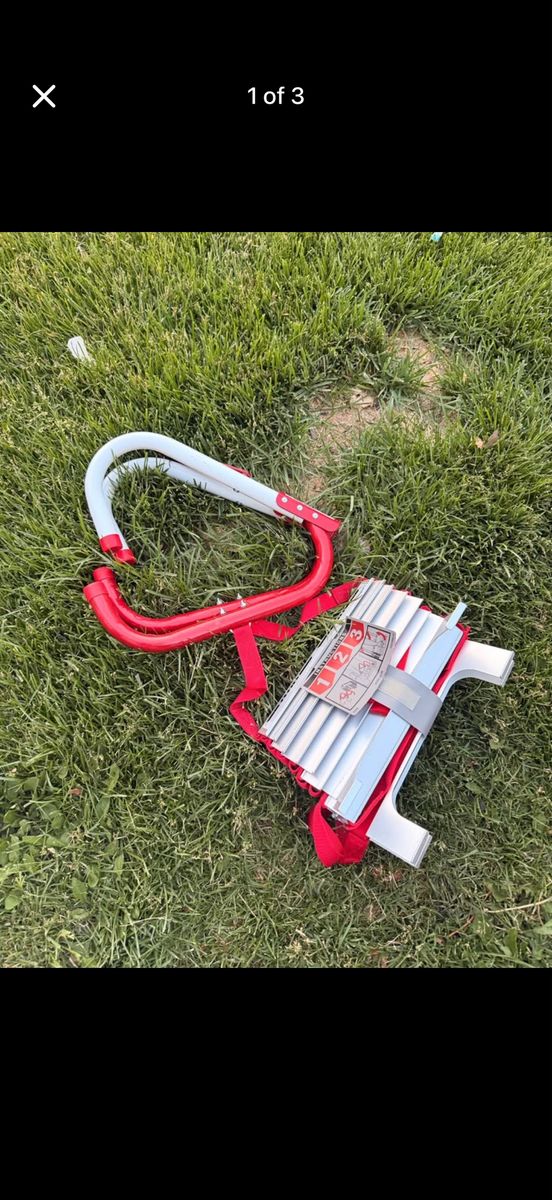 Kidde KL-2S 2-Story Fire Escape Ladder, 13 ft, 1000 lb Load Capacity, Tangle-Free
