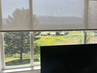 Light Filtering Roller Shade Blind 95"x57.5" with Chain Loop - Excellent Condition