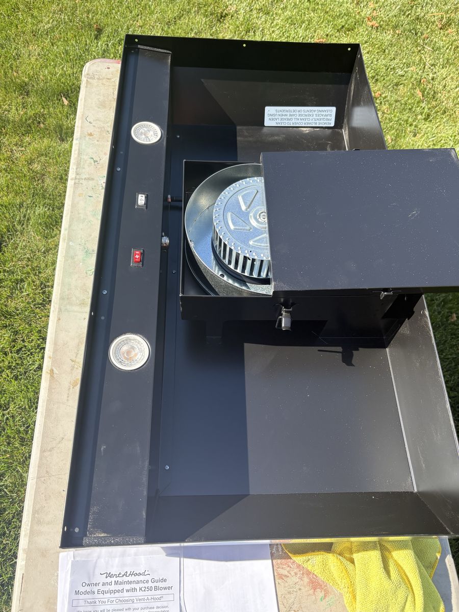 Vent-A-Hood K250 Blower 30” Black Under Cabinet Range Hood w/ Lights INSERT FOR CUSTOM COVER
