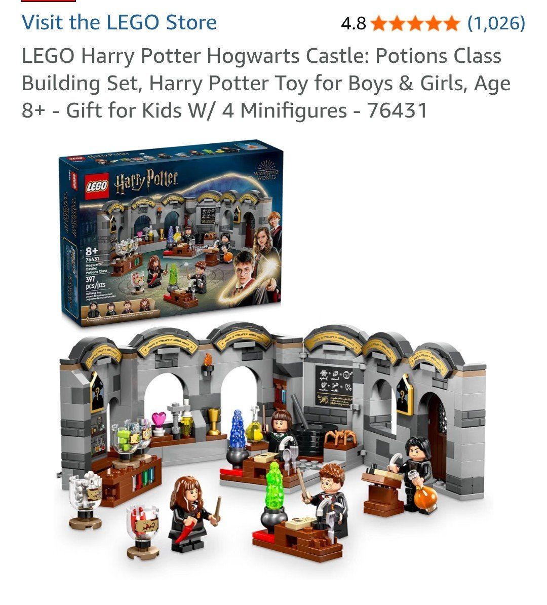 LEGO Harry Potter Hogwarts Potions Class Building Set