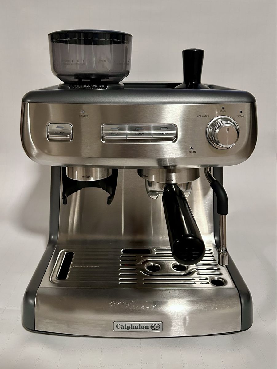 Calphalon Temp iQ Espresso Machine with Built-In Grinder & Steam Wand (BVCLECMPBM1)
