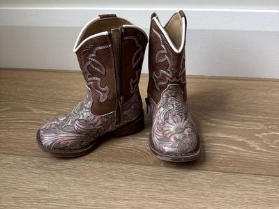 Kids Roper Raya Cowboy Boots Size 5