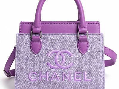 Chanel Small Deauville Tote Light Purple Tweed & Leather Crossbody Bag