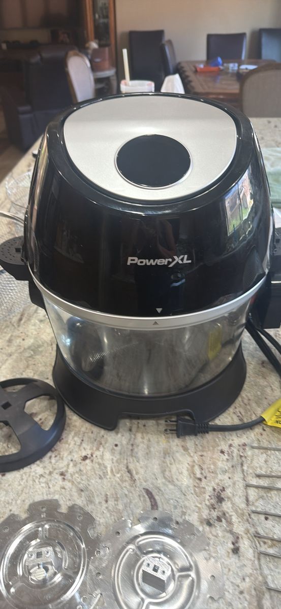 PowerXL Turbo Air Fryer Rotisserie Grill Black - Excellent Condition, Complete Set