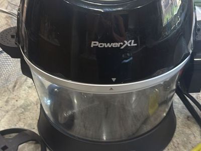 PowerXL Turbo Air Fryer Rotisserie Grill Black - Excellent Condition, Complete Set