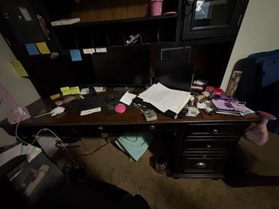 Desk with hutch