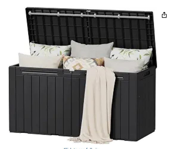 100 Gallon Large Outdoor Storage Box Waterproof