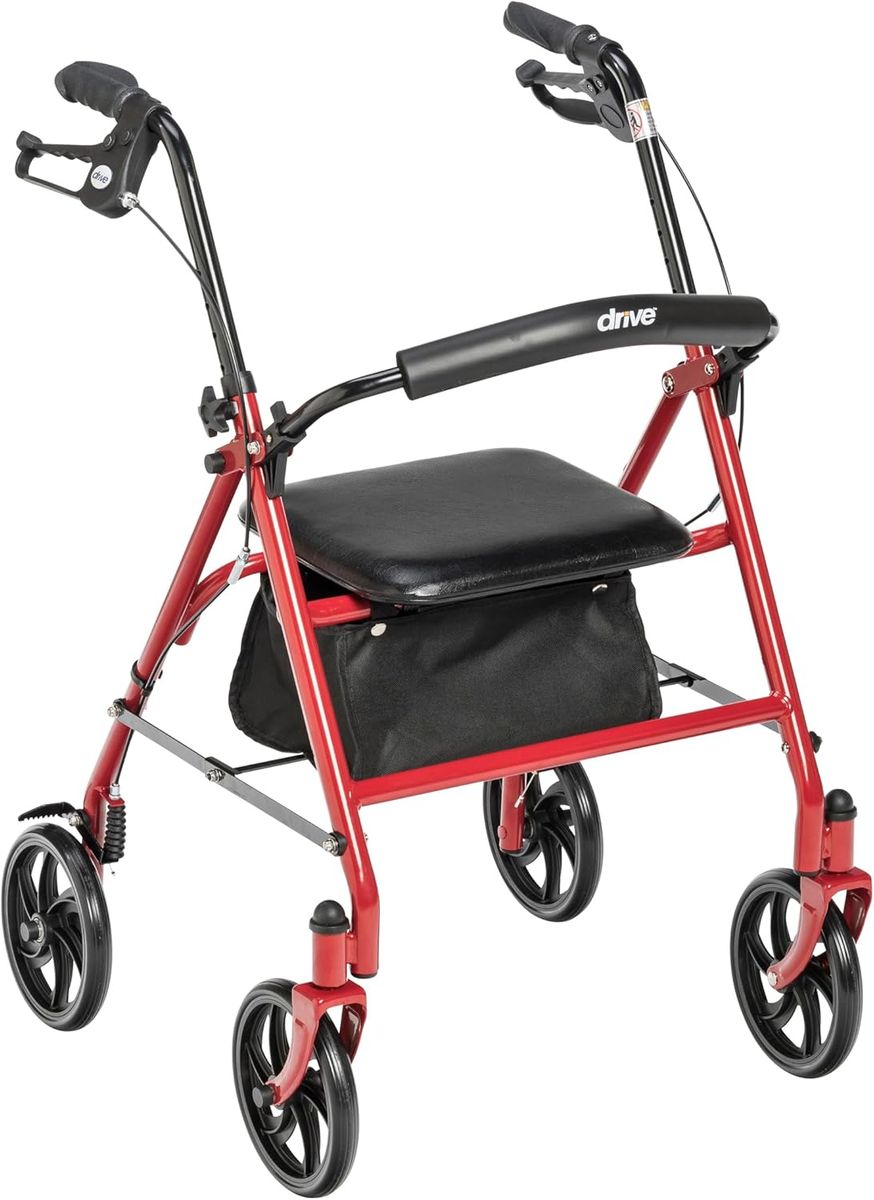 NEW IN BOX Drive Medical Rollator Walker with Seat - Stable Mobility Support - Height Adjustable