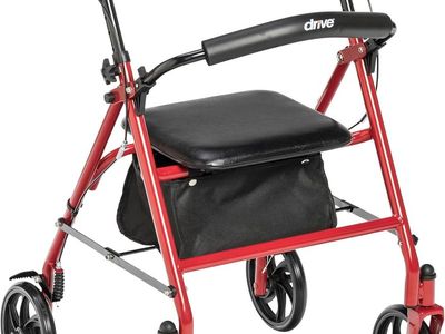 NEW IN BOX Drive Medical Rollator Walker with Seat - Stable Mobility Support - Height Adjustable