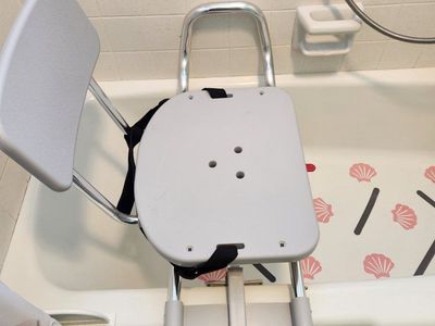 Pro-Slide Bath Chair Transfer Bench with 360° Swivel Seat & Height Adjustment, 350lbs Capacity