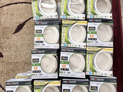 52x3" LED Recessed Lights- CCT Selectable-New