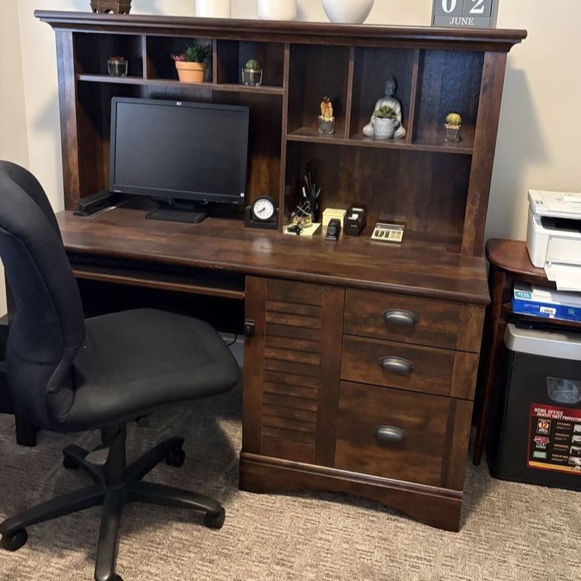 Computer desk and chair