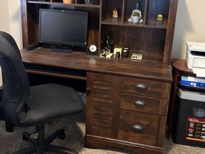 Computer desk and chair
