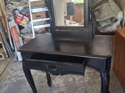 all wood black vanity
