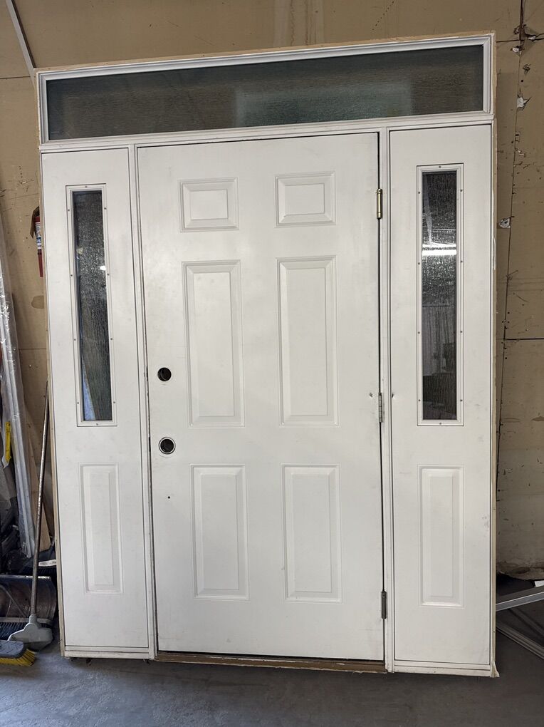 Used Front Door With Side Lights And Transom
