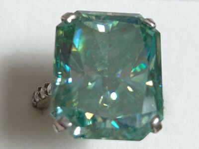 35.5 CT HTPT Blue Diamond Ring