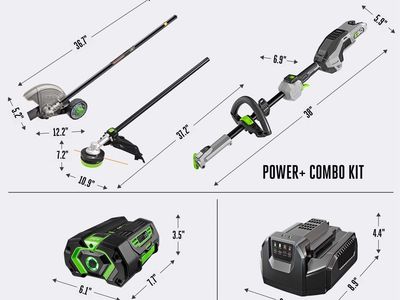 New in Box- EGO Power+ Multi-Head Carbon Fiber System MHC1603 Edger/Trimmer Kit with Battery & Charger