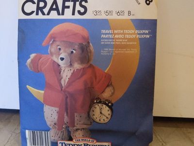 Vintage McCALL'S CRAFTS 2738 Teddy Ruxpin Sleepwear Outfit Pattern One Size 1986