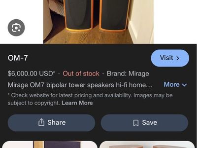 *RARE* Mirage OM-7 tower speakers