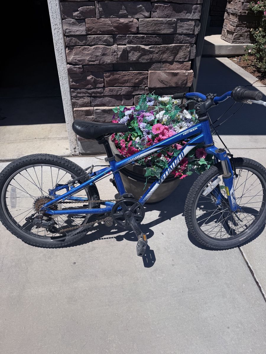 Specialized Hotrock 20" Kids Mountain Bike - Blue Hardtail 6-Speed