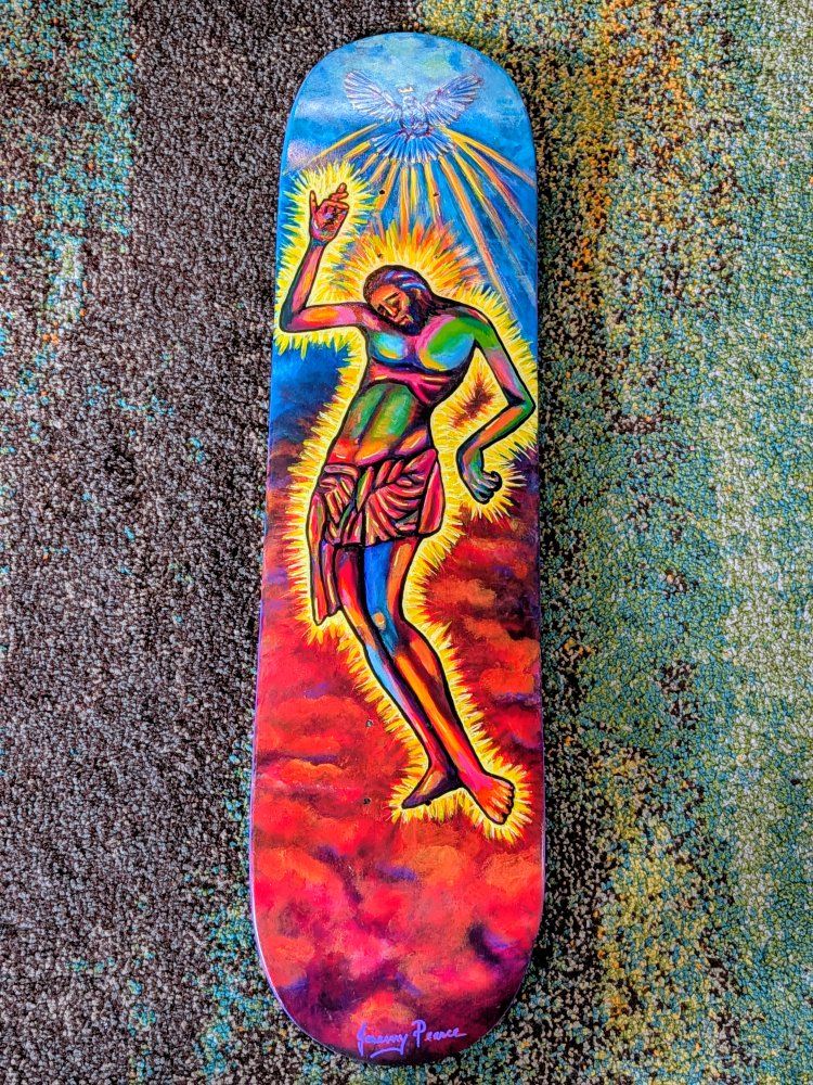 Custom Painted Skateboard Deck Artwork
