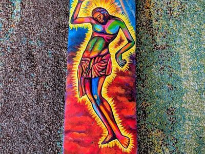 Custom Painted Skateboard Deck Artwork