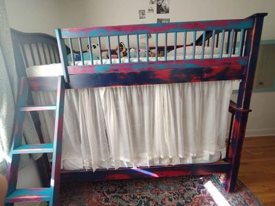 Solid wood bunk beds or 2 twins