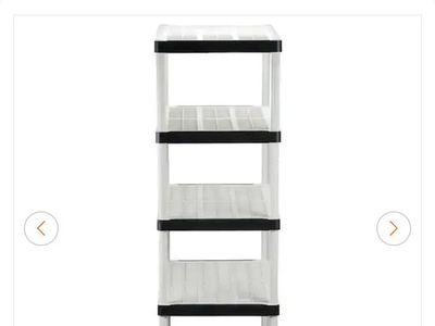 5-Tier Easy Assembly Garage Storage Shelving Unit Gray 36"W x 72"H x 24"D Plastic