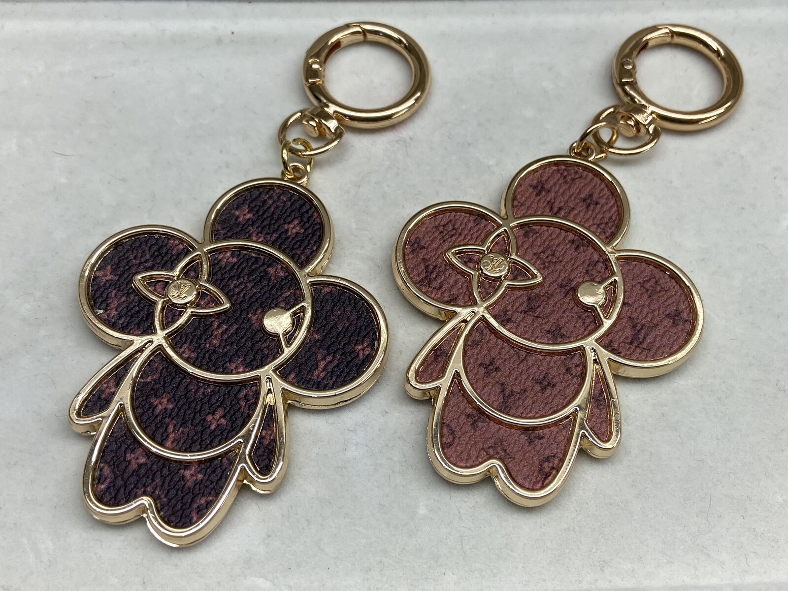 Louis Vuitton Leather Vivi Key Chain/ Bag Charm