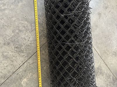 Black galvanized chain link fence and gate