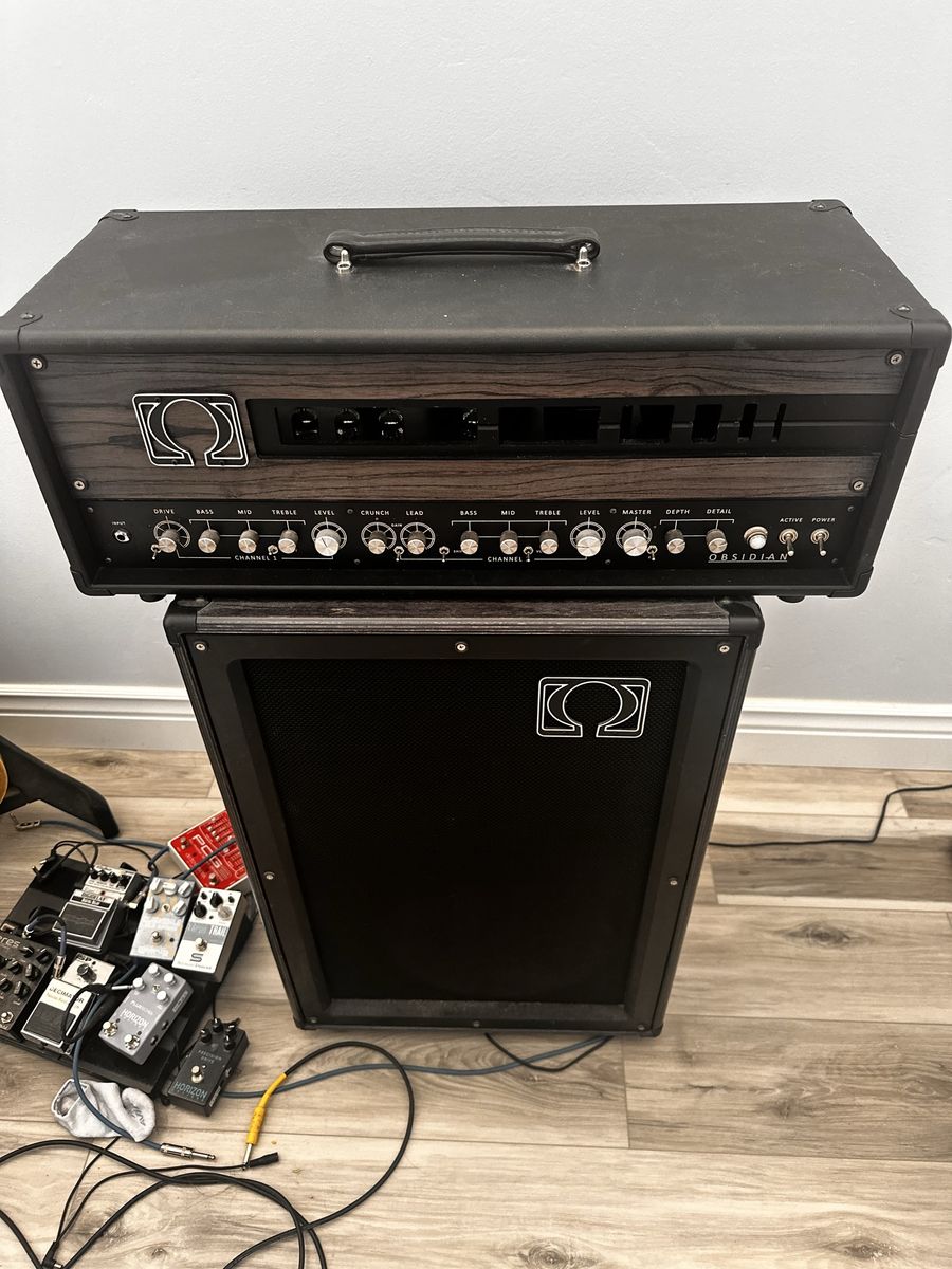 Omega Obsidian Guitar Amplifier Head and Cabinet - High-Gain Tube Amp Stack