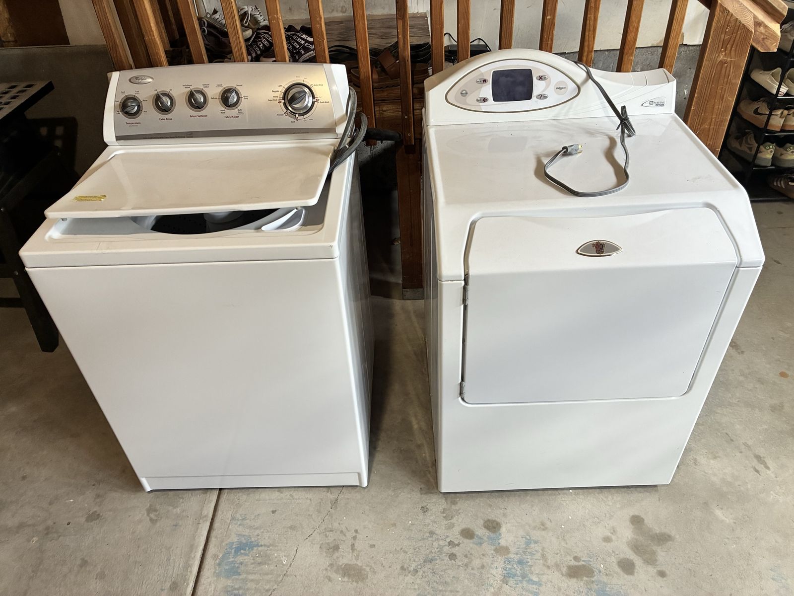 Washer and gas dryer