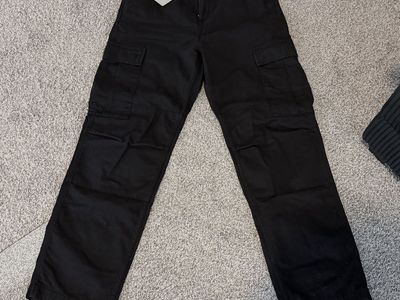 Carhartt WIP Regular Cargo Pants Black 33x32 NWT