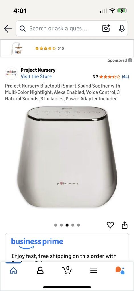 NEW Project Nursery Bluetooth Smart Sound Soother