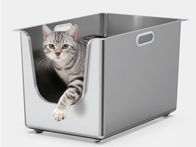 Stainless Steel Litter Box 11.8“ High Sides